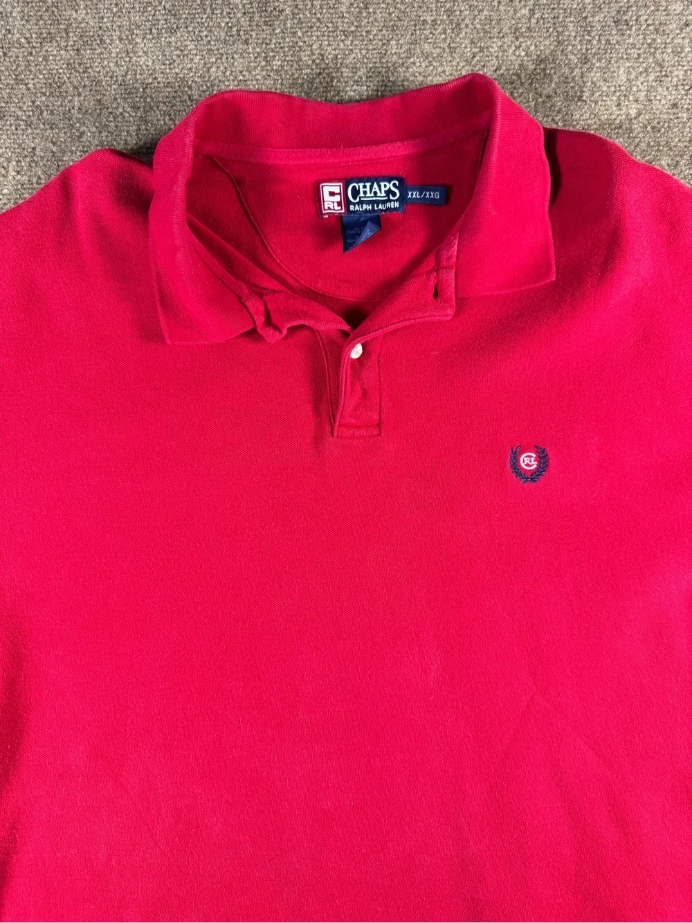 Chaps Ralph Lauren Polo Mens‎ Big and Tall 2XL XXL XXG Red Short Sleeve